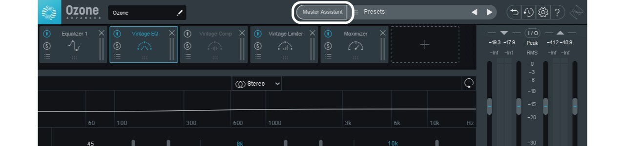 ozone mastering assistant