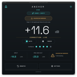 quietformat ANCHOR: Free Level-Matching Plugin for Accurate A/B Comparisons