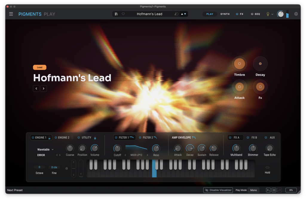Arturia Pigments Play free soft synth