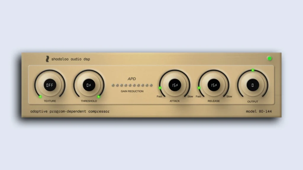 [FREE] Shadaloo Audio DSP APD COMPRESSOR – Vocal-Focused Compressor Plugin That Adapts to Your Source Material
