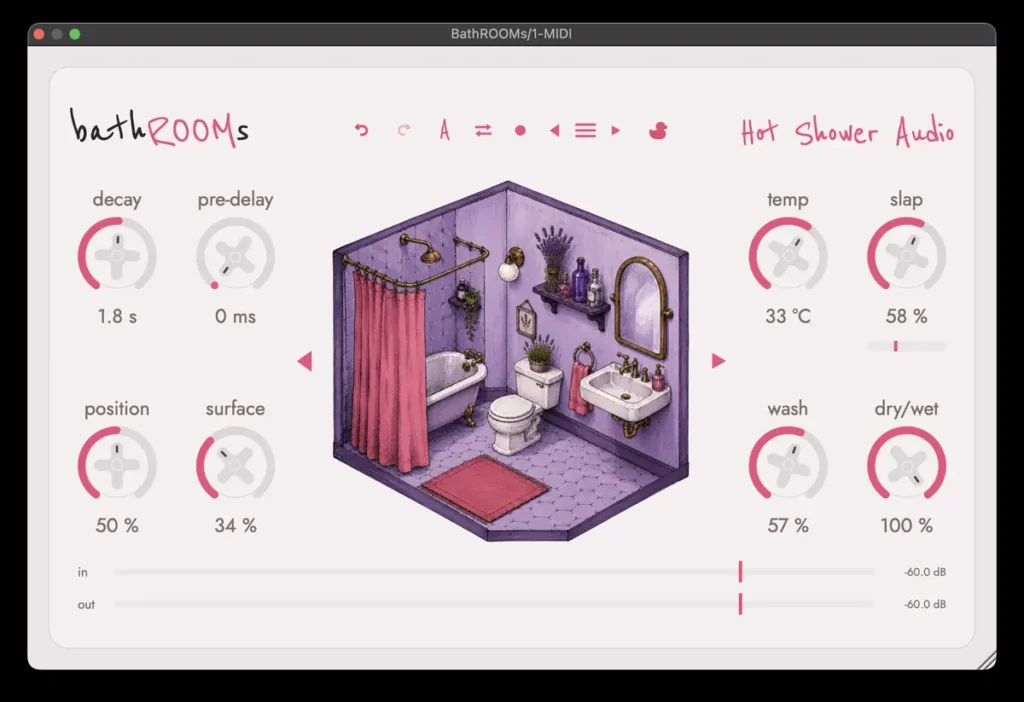 bathROOMs free reverb plugin by Hot Shower Audio