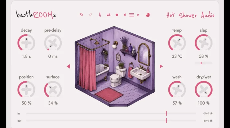 bathROOMs free reverb plugin by Hot Shower Audio