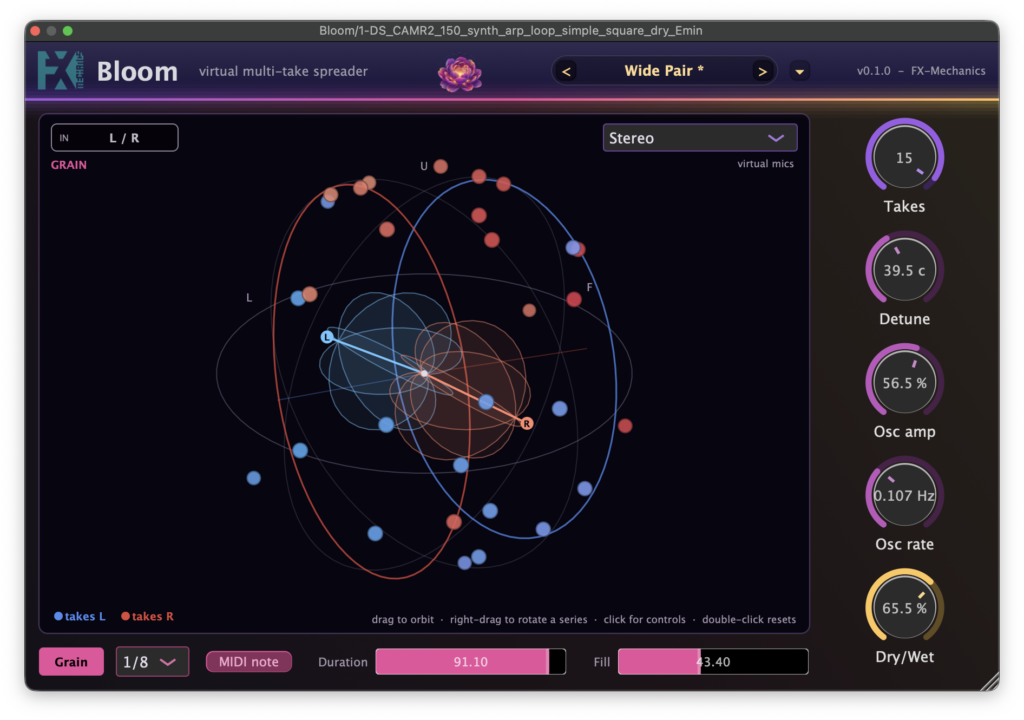 FREE: FX-Mechanics "Bloom" – Spatial Granular Plugin That Multiplies One Take into Up to 32 Virtual Takes