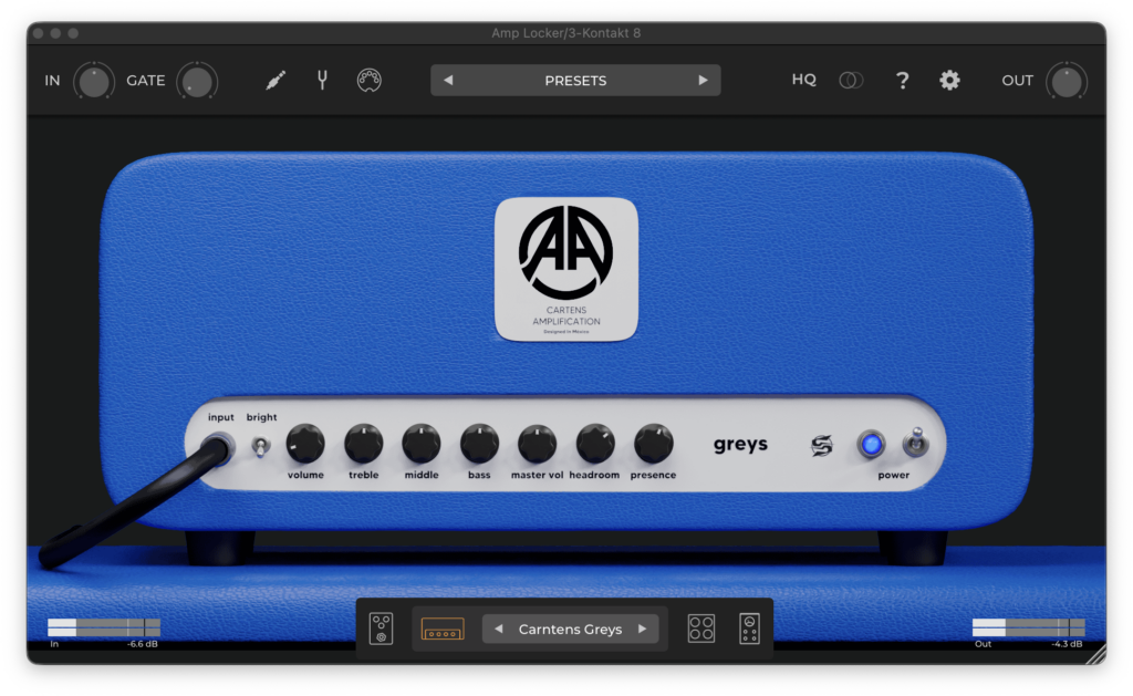 Audio Assault Carntens Greys free amp simulator module for Amp Locker