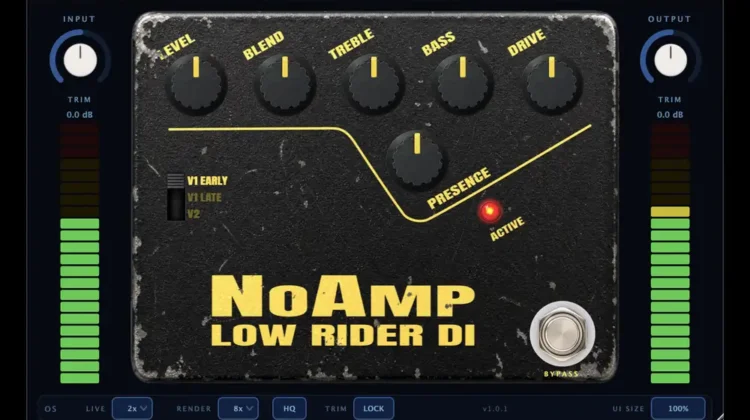 Leigh Pierce NoAmp Low Rider DI and Obsidian B7000 free bass preamp plugins