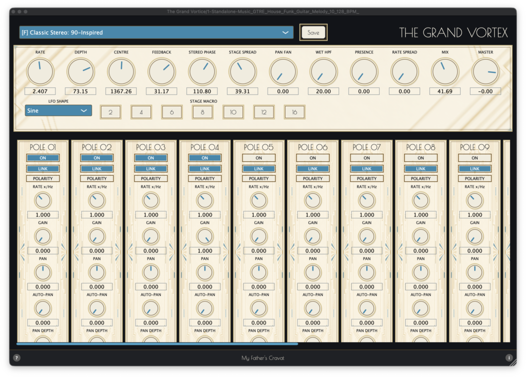 My Father's Cravat “The Grand Vortice” – FREE 16-Stage Tapped Stereo Phaser Plugin